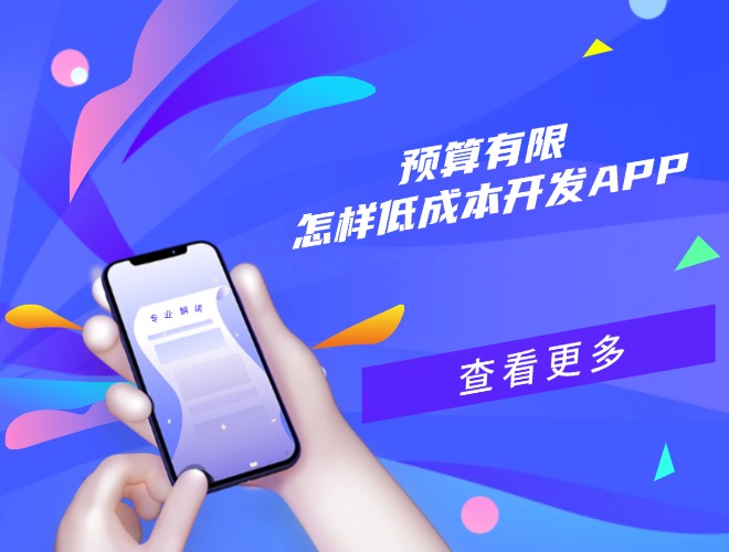 预算有限，怎样低成本开发APP？
