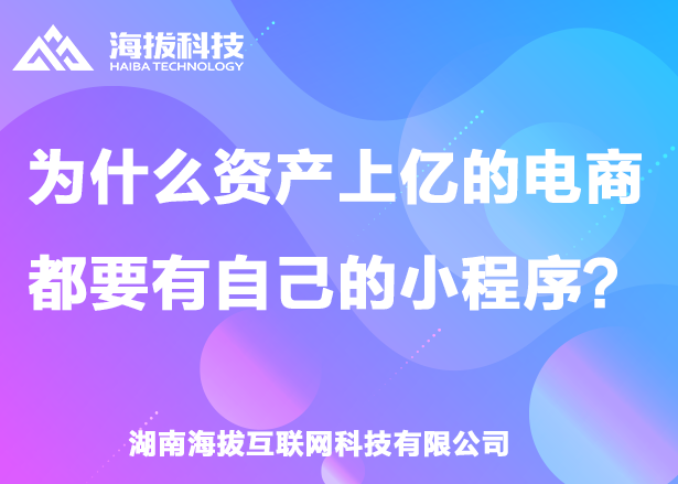 为什么资产上亿的电商都要有自己的小程序？